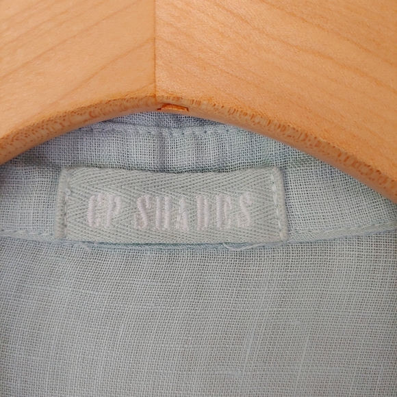 CP Shades Linen Ruffle Shirt Long Sleeve Size Medium - Picture 14 of 15